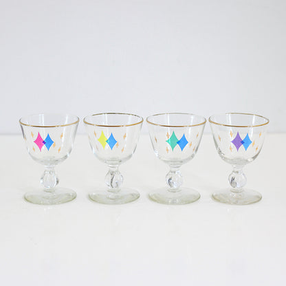 SOLD - Mid Century Modern Atomic Starburst Cocktail Set