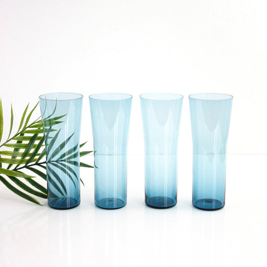 SOLD - Mid Century Hourglass Tumblers Inspired by Kaj Franck for Nuutajarvi