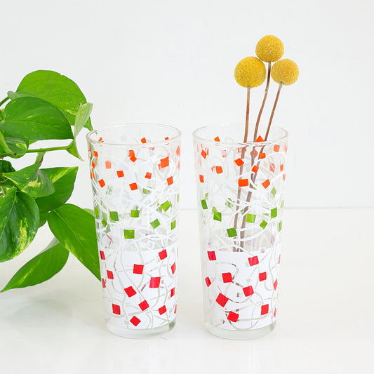 SOLD - Mid Century Modern Confetti Glasses