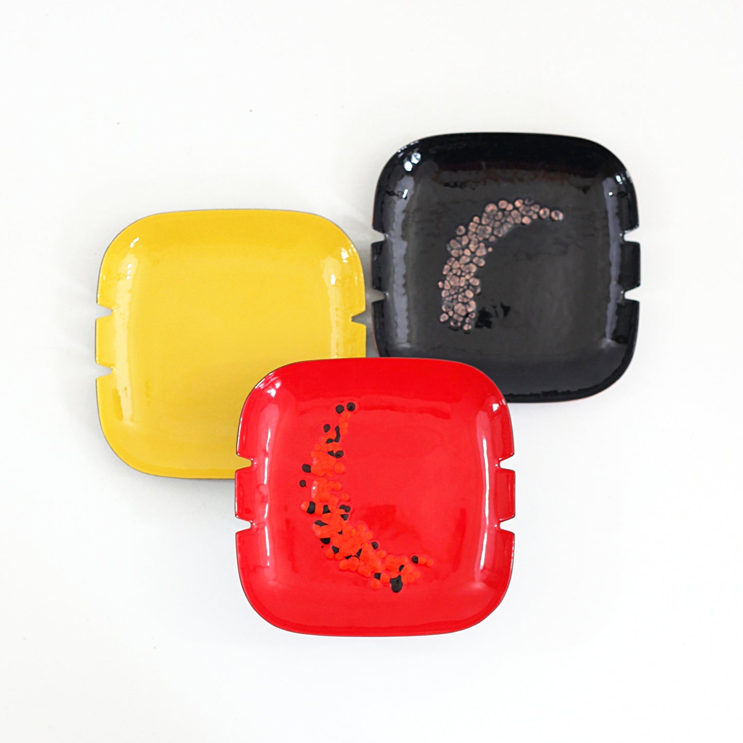 SOLD - Mid Century Modern Square Enamel Ashtray