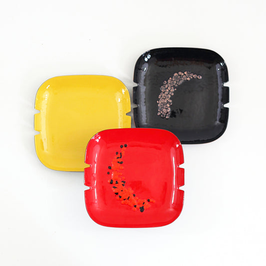 SOLD - Mid Century Modern Square Enamel Ashtray