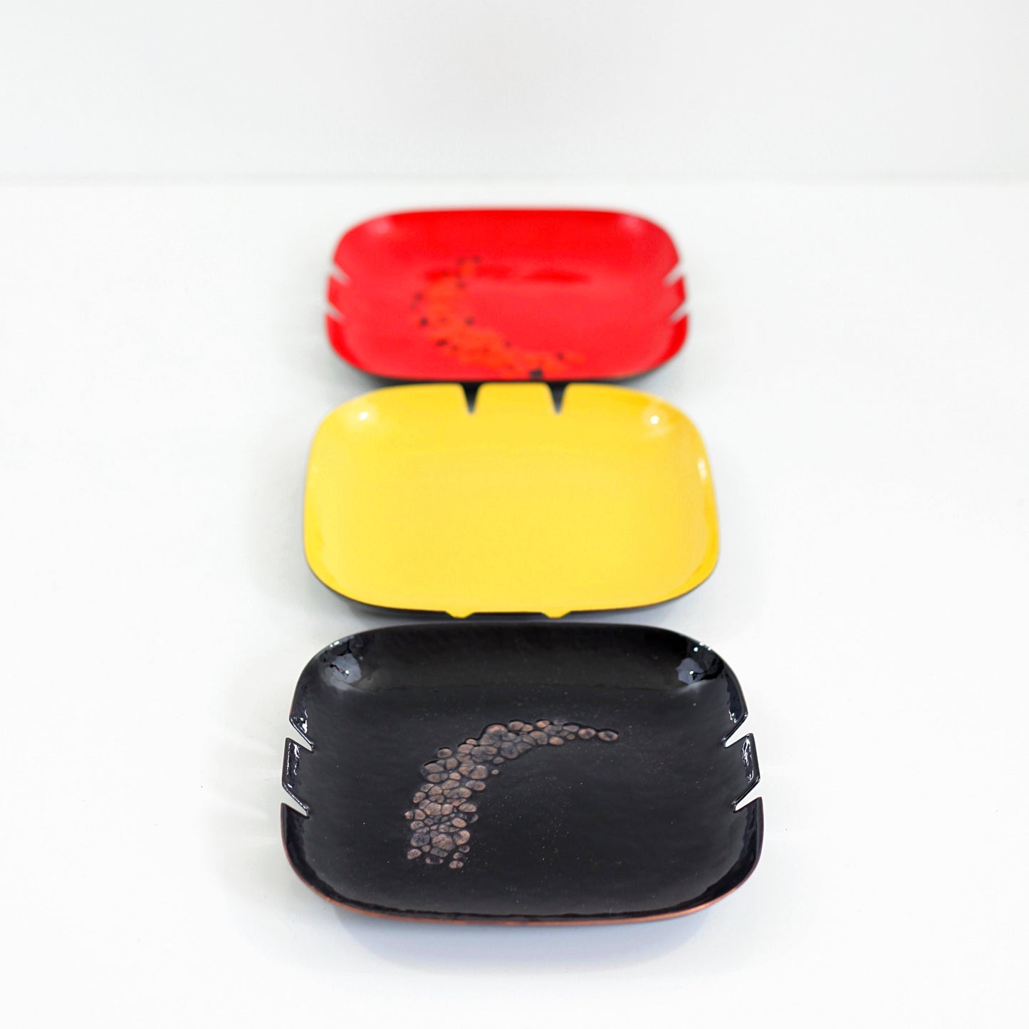 SOLD - Mid Century Modern Square Enamel Ashtray