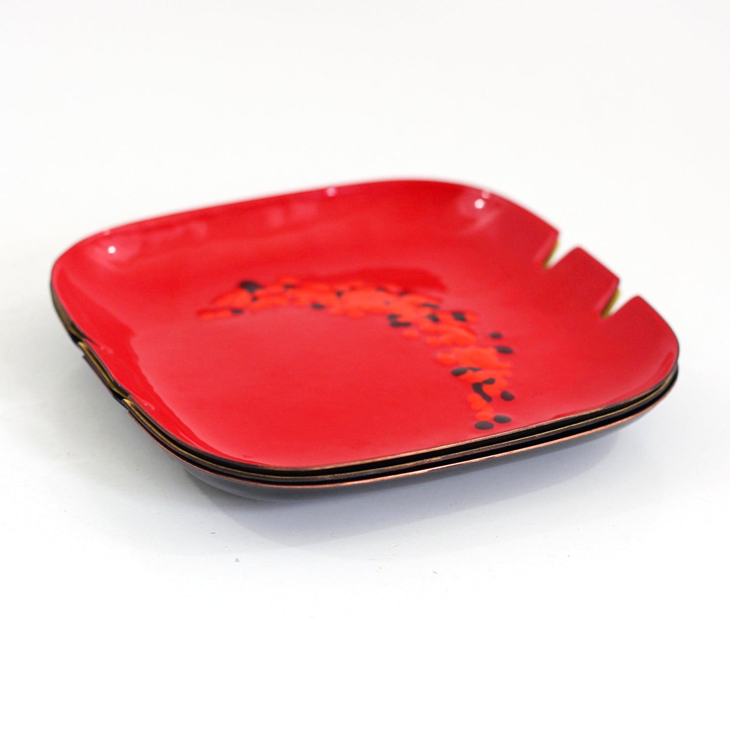 SOLD - Mid Century Modern Square Enamel Ashtray