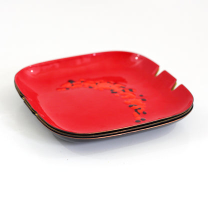 SOLD - Mid Century Modern Square Enamel Ashtray