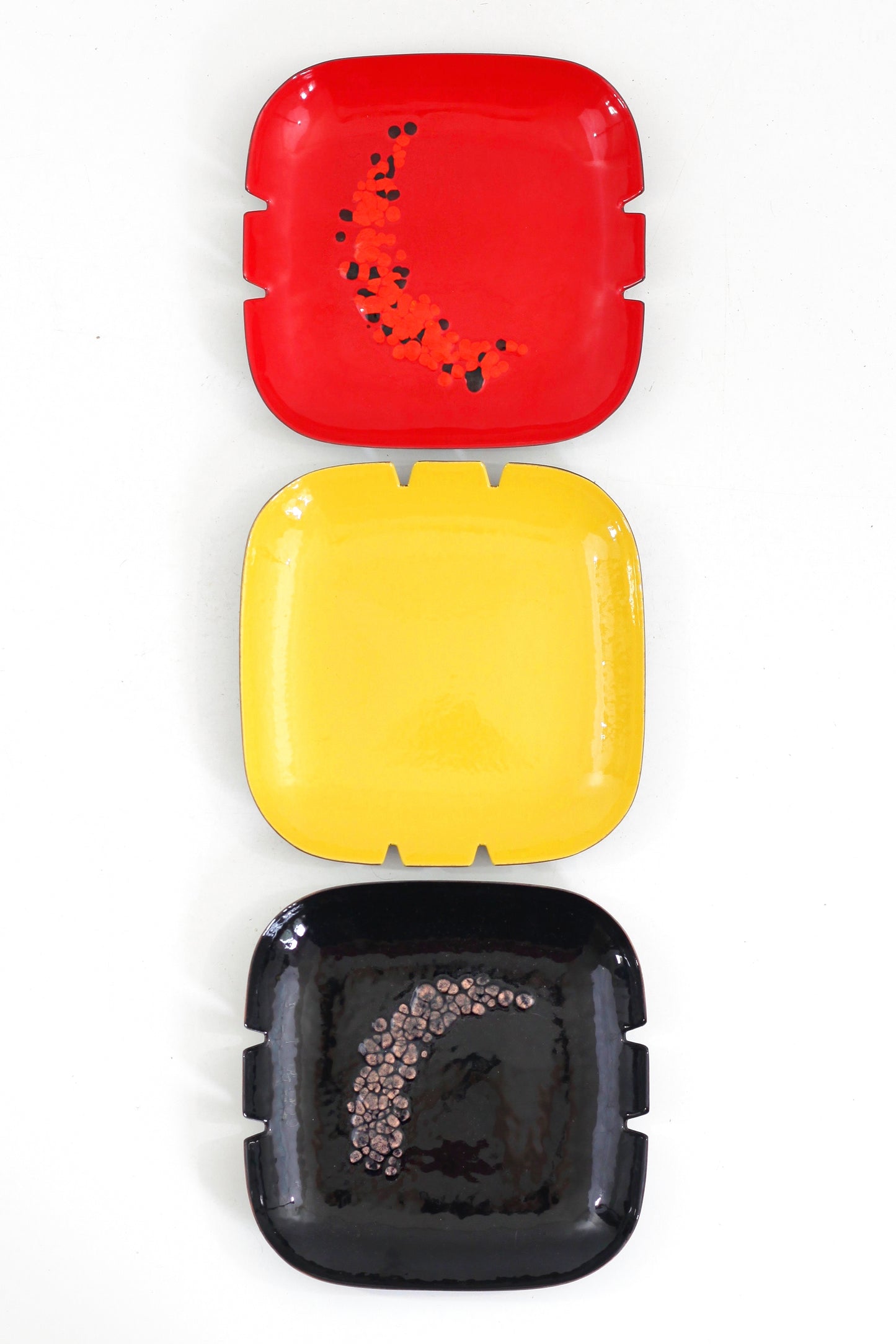 SOLD - Mid Century Modern Square Enamel Ashtray