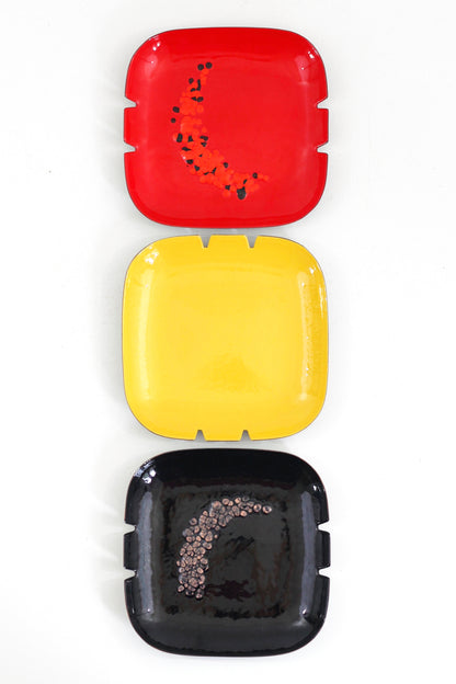 SOLD - Mid Century Modern Square Enamel Ashtray