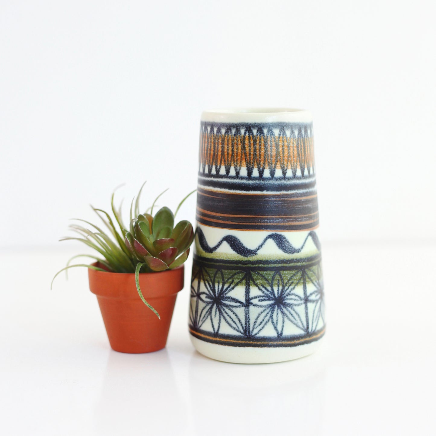 SOLD - Mid Century Modern Geometric Vase from Spain
