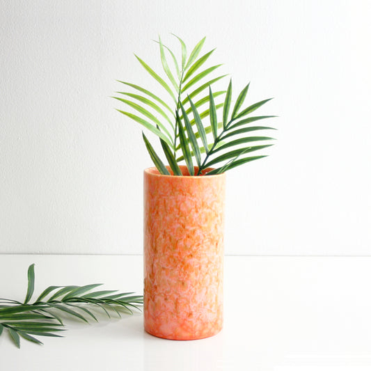 SOLD - Mid Century Modern Peach Royal Haeger Drip Glaze Vase