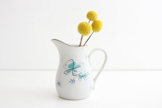 SOLD - Mid Century Modern Atomic Starburst Cream Pitcher by Shafford