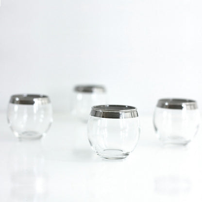 SOLD - Mid Century Roly Poly Whiskey Glasses