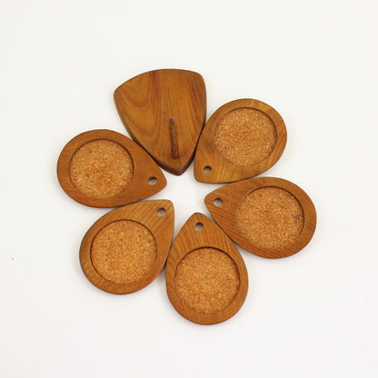 SOLD - Mid Century Modern Hand Carved Teak Wood Coasters