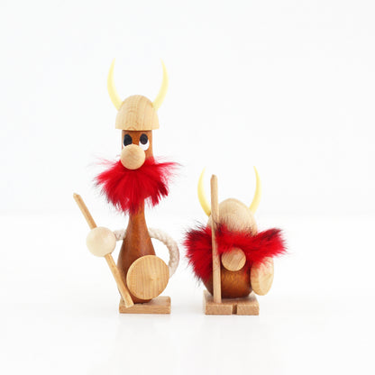 SOLD - Danish Modern Wood Viking Figurines
