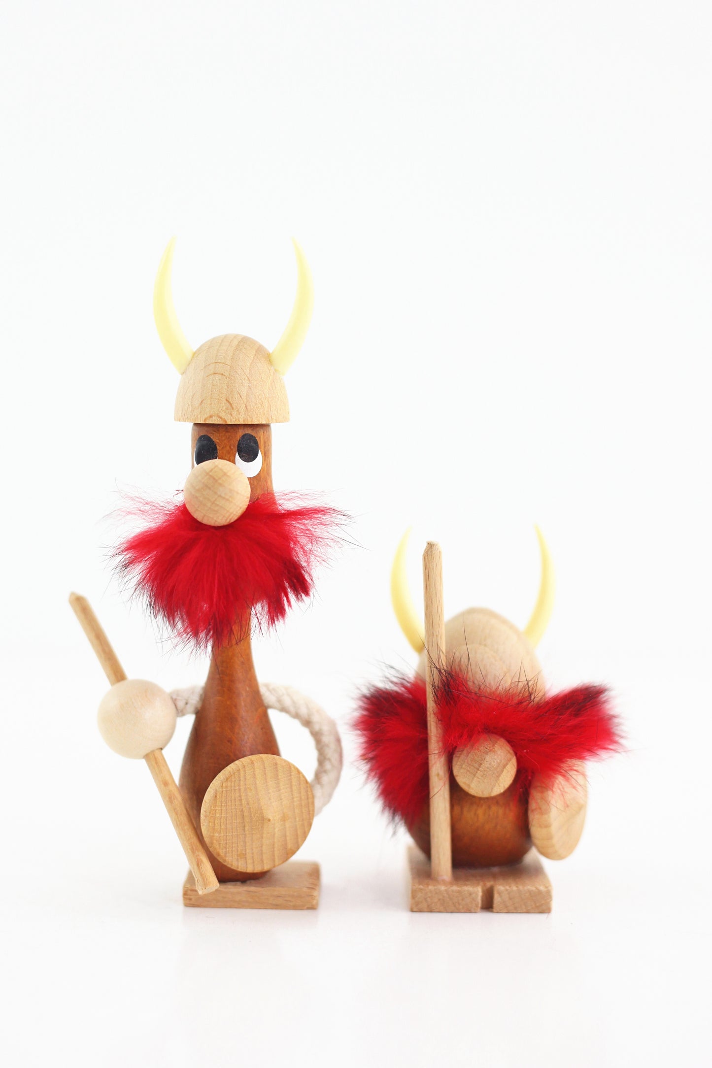SOLD - Danish Modern Wood Viking Figurines