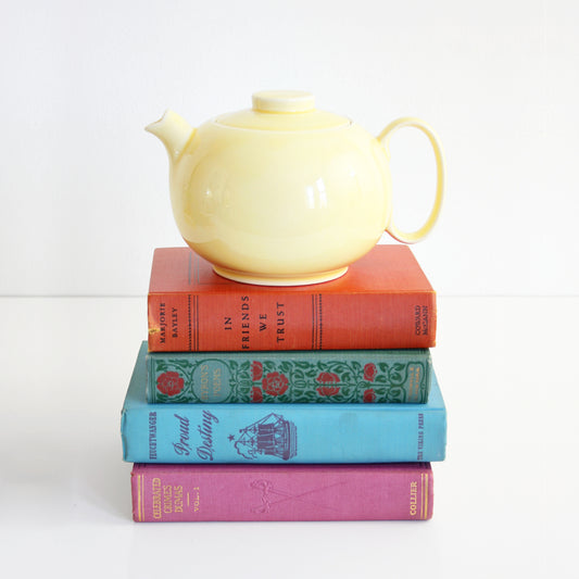 SOLD - Mid Century Modern Ranchero Teapot / Vintage W. S. George Yellow Teapot