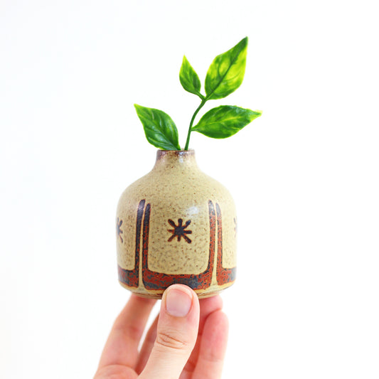 SOLD - Mid Century Modern Geometric Bud Vase by OMC Japan