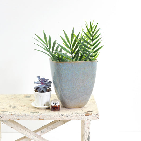 SOLD - Mid Century Modern Glidden Speckled Ceramic Art Pottery Pillow Vase