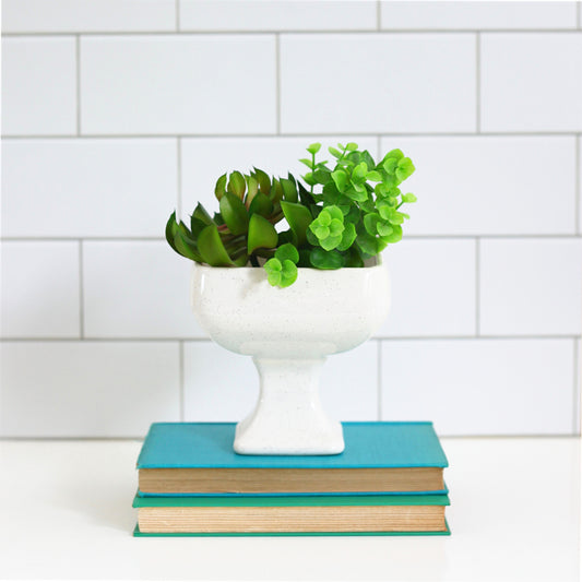 SOLD - Mid Century McCoy Floraline Square Pedestal Planter