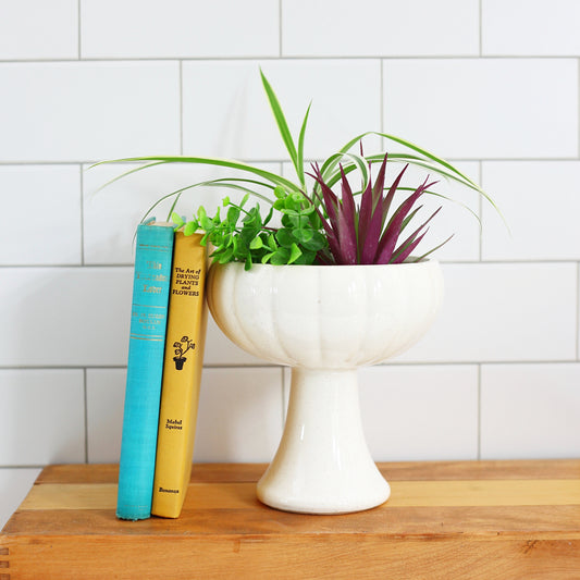 SOLD - Mid Century McCoy Floraline Round Pedestal Planter