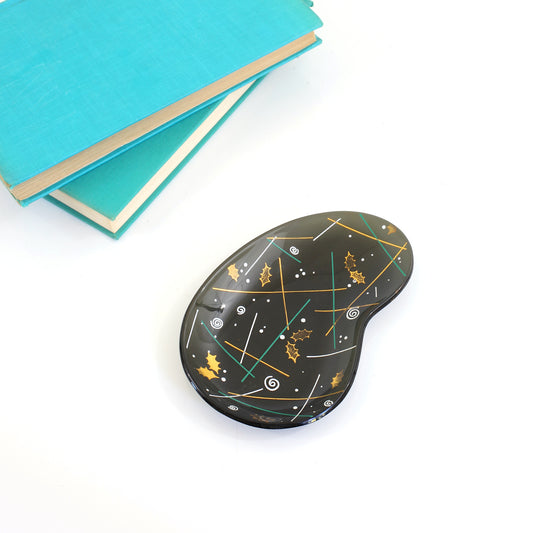 SOLD - Mid Century Atomic Glass Trinket Dish