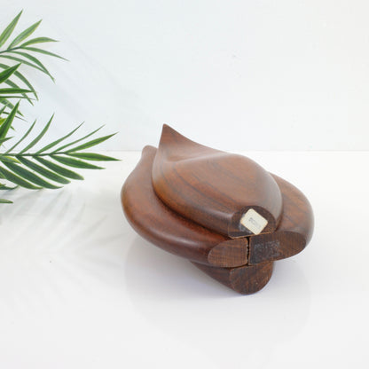 SOLD - Mid Century Modern Shedua Wood Teardrop Vase