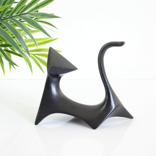 SOLD - Mid Century Modern Black Cat Figurine