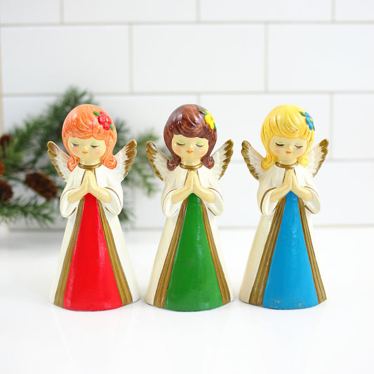SOLD - Mid Century Modern Homco Christmas Angels