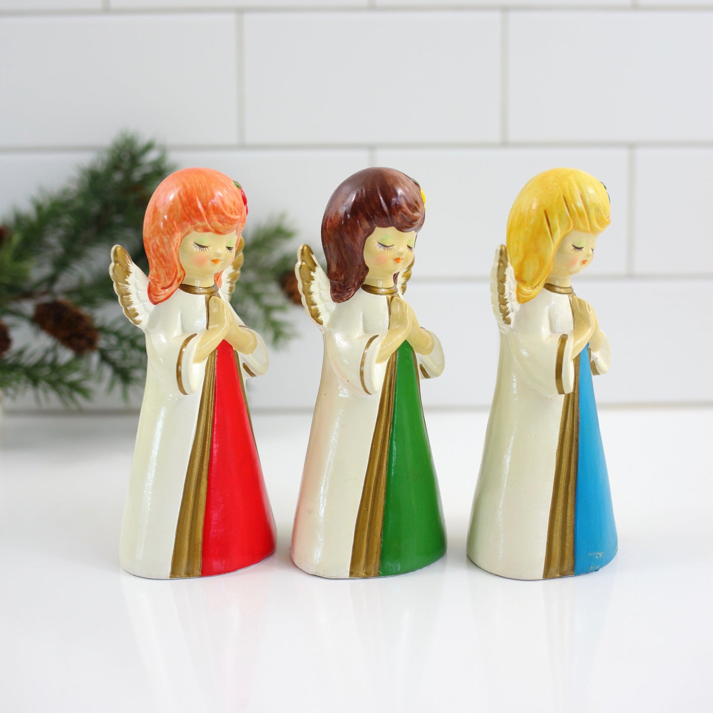 SOLD - Mid Century Modern Homco Christmas Angels