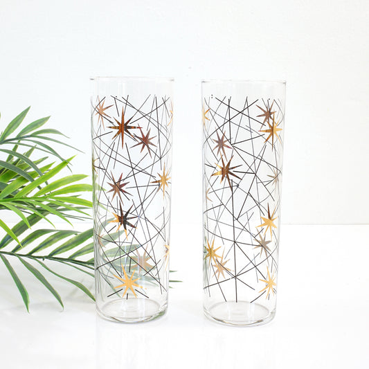 SOLD - Mid Century Modern Libbey Atomic Starburst Glasses