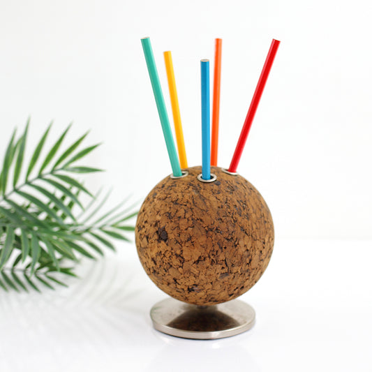 SOLD - Mid Century Park Sherman 'Bulletin Ball' Cork Pen & Pencil Holder