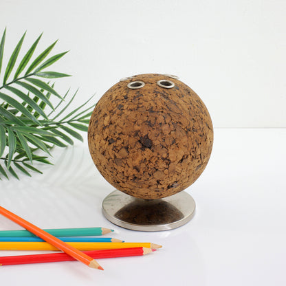 SOLD - Mid Century Park Sherman 'Bulletin Ball' Cork Pen & Pencil Holder