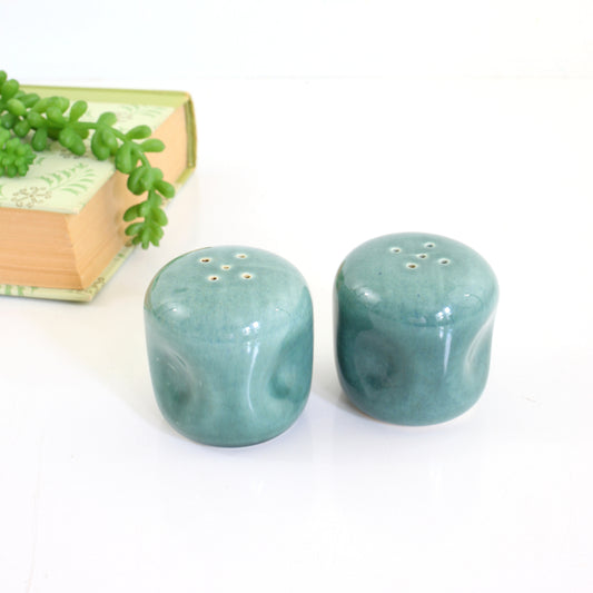 SOLD - Mid Century American Modern Seafoam Salt & Pepper Set by Russel Wright for Steubenville