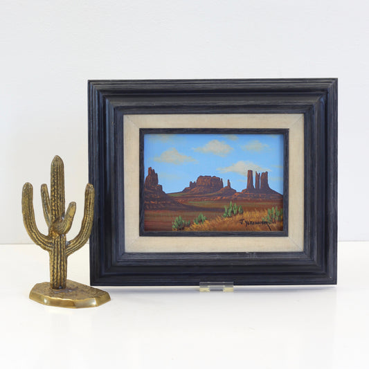 SOLD - Vintage Southwestern Landscape Painting by Jimmy Yellowhair
