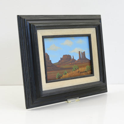 SOLD - Vintage Southwestern Landscape Painting by Jimmy Yellowhair