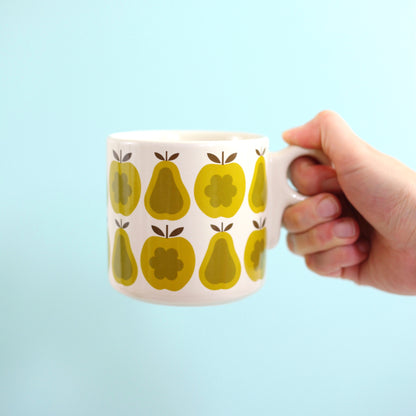 SOLD - Orla Kiely for Target Green Apples & Pears Stoneware Mug