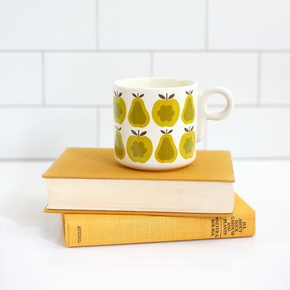 SOLD - Orla Kiely for Target Green Apples & Pears Stoneware Mug