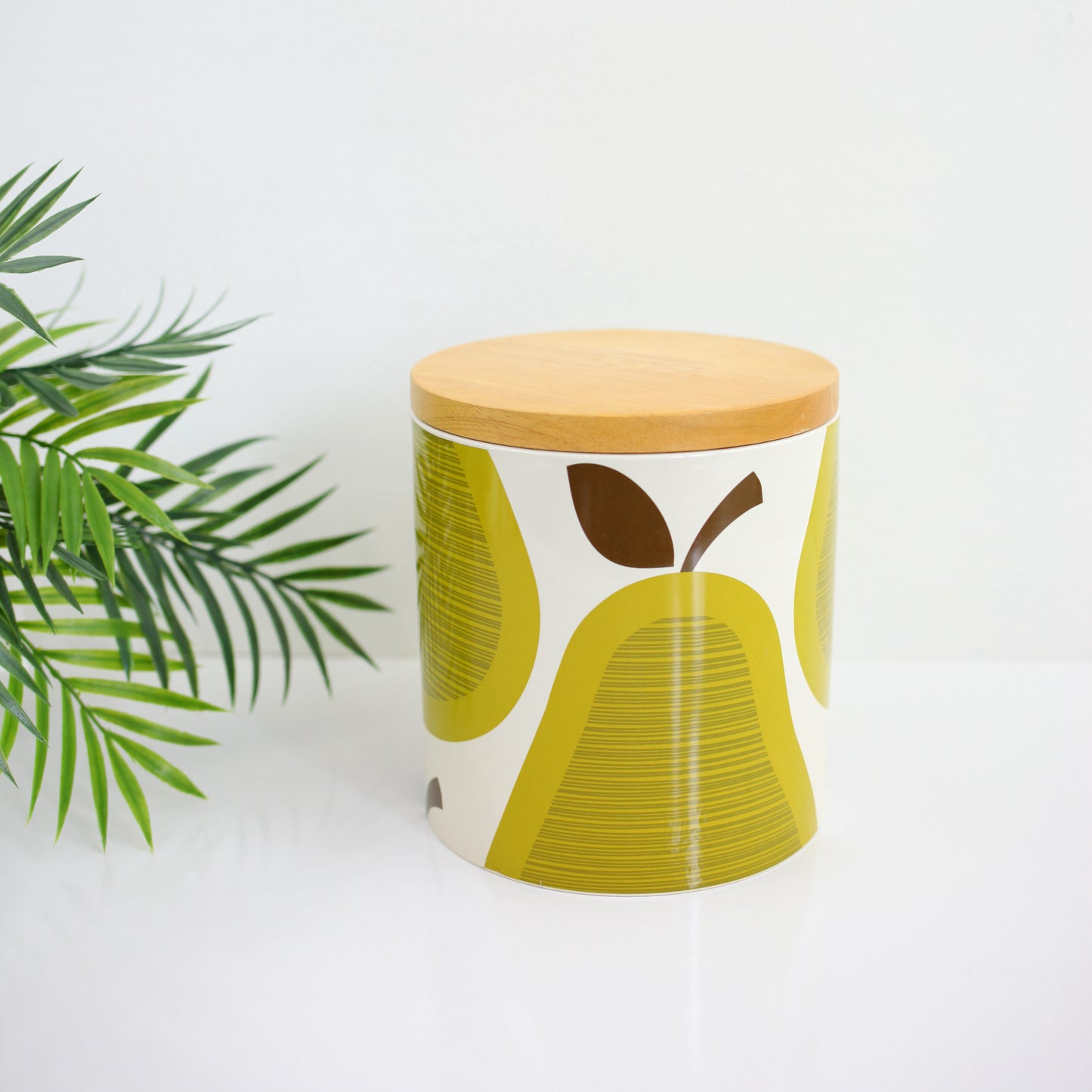 SOLD - Orla Kiely for Target Green Pears Large Stoneware Canister