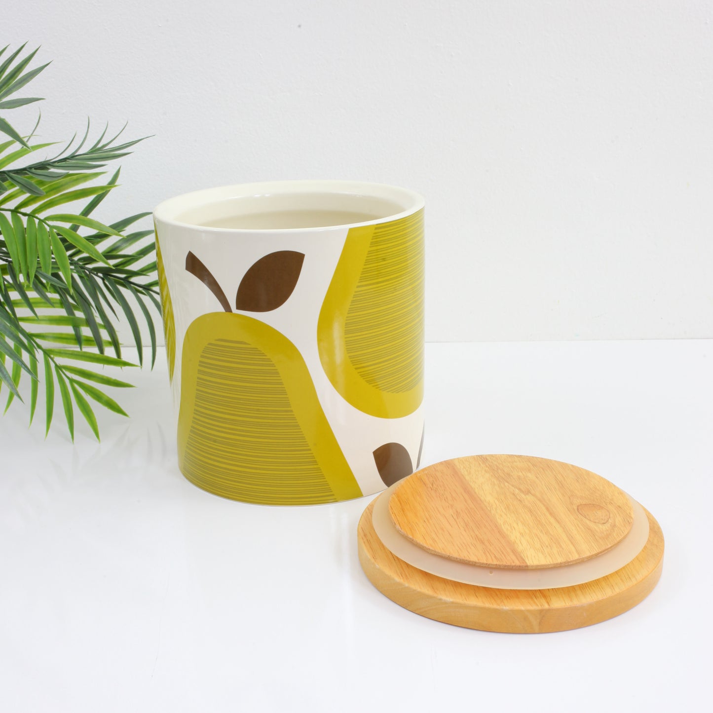 SOLD - Orla Kiely for Target Green Pears Large Stoneware Canister