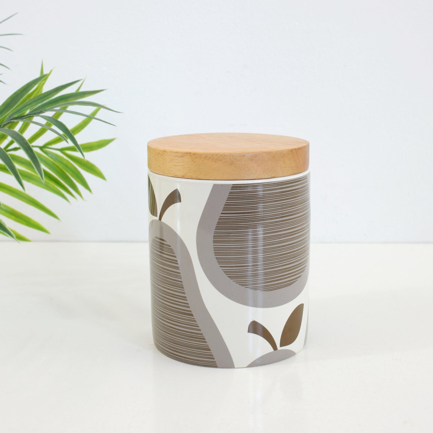 SOLD - Orla Kiely for Target Gray Pears Small Stoneware Canister