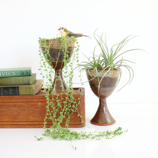 SOLD - Vintage Studio Pottery Stoneware Goblets