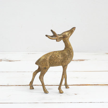 SOLD - Vintage Brass Deer Figurines