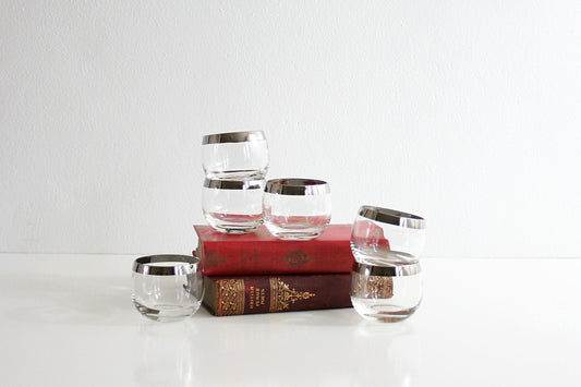 SOLD - Set of Six Mid Century Modern Dorothy Thorpe Roly Poly Glasses