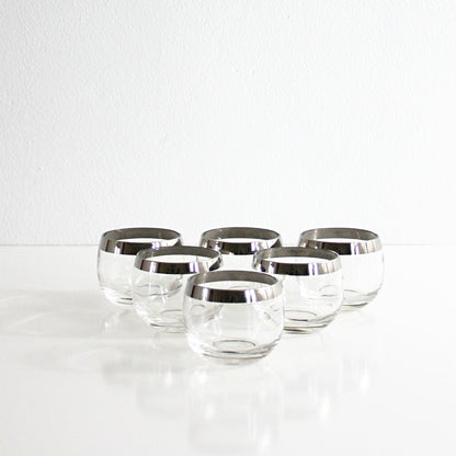 SOLD - Set of Six Mid Century Modern Dorothy Thorpe Roly Poly Glasses