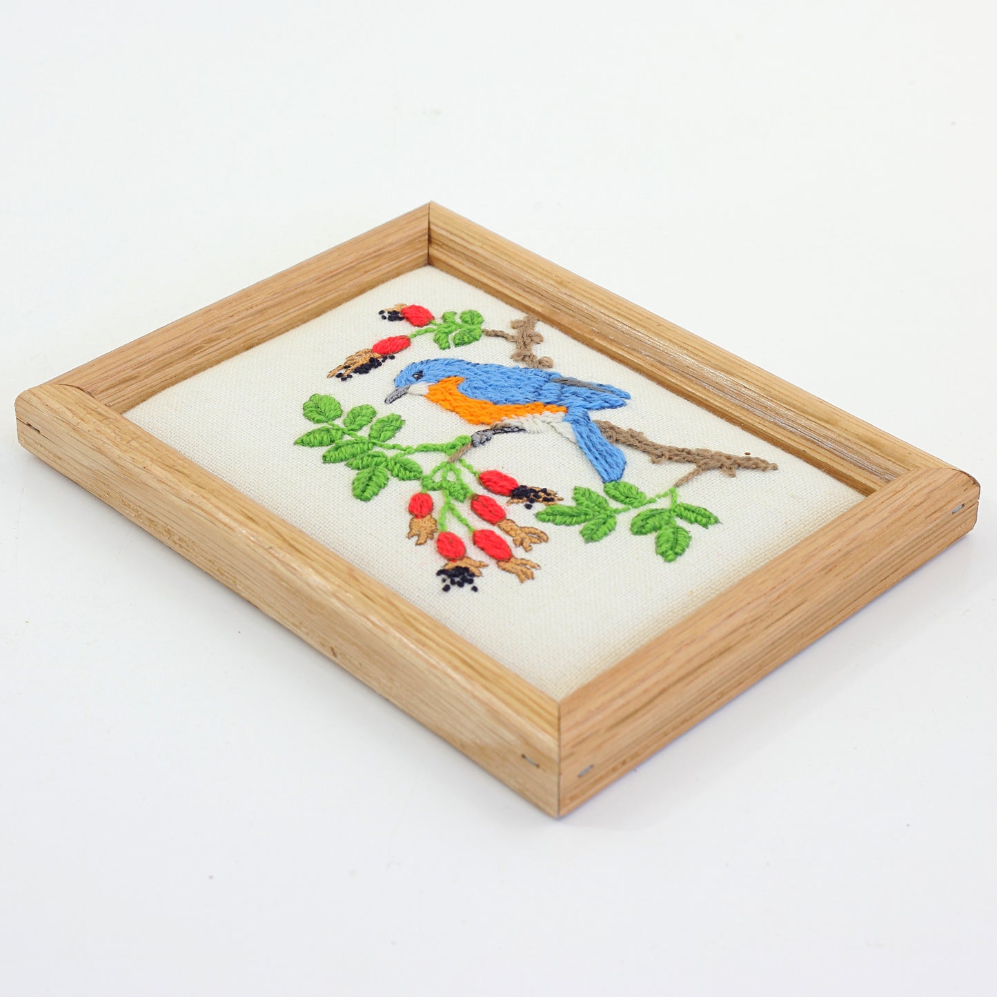 SOLD - Vintage Blue Bird Embroidery