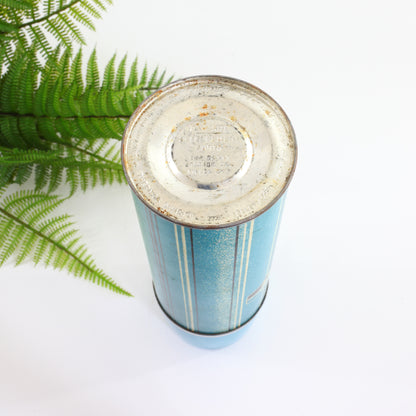 SOLD - Vintage 1969 Blue Stripe Thermos / Pint Size