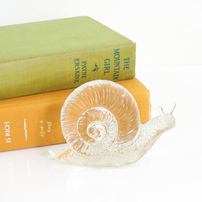 SOLD - Rare Vintage Fenton Clear Glass Snail Paperweight