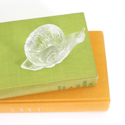 SOLD - Rare Vintage Fenton Clear Glass Snail Paperweight