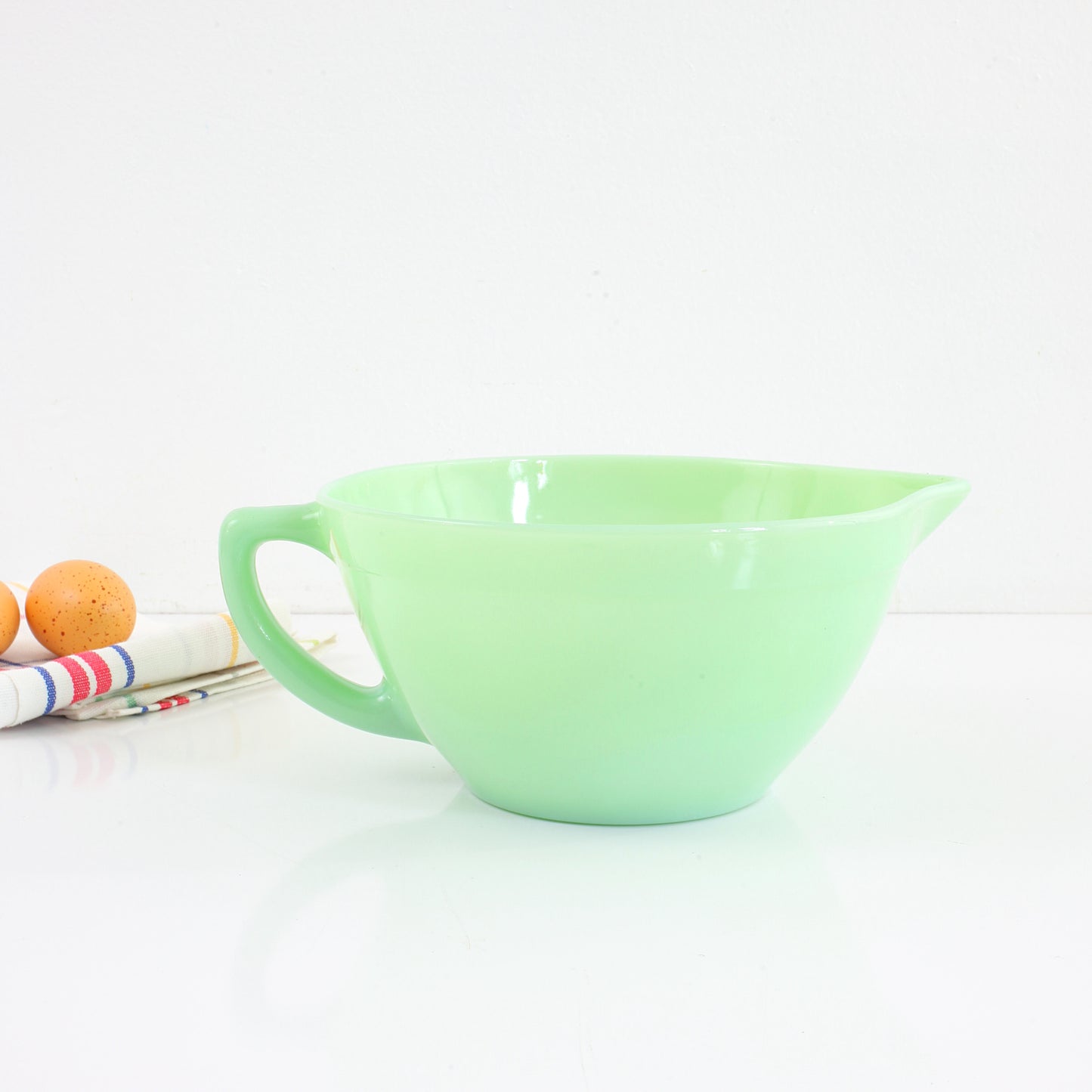 SOLD - Vintage Fire King Jadeite Batter Bowl