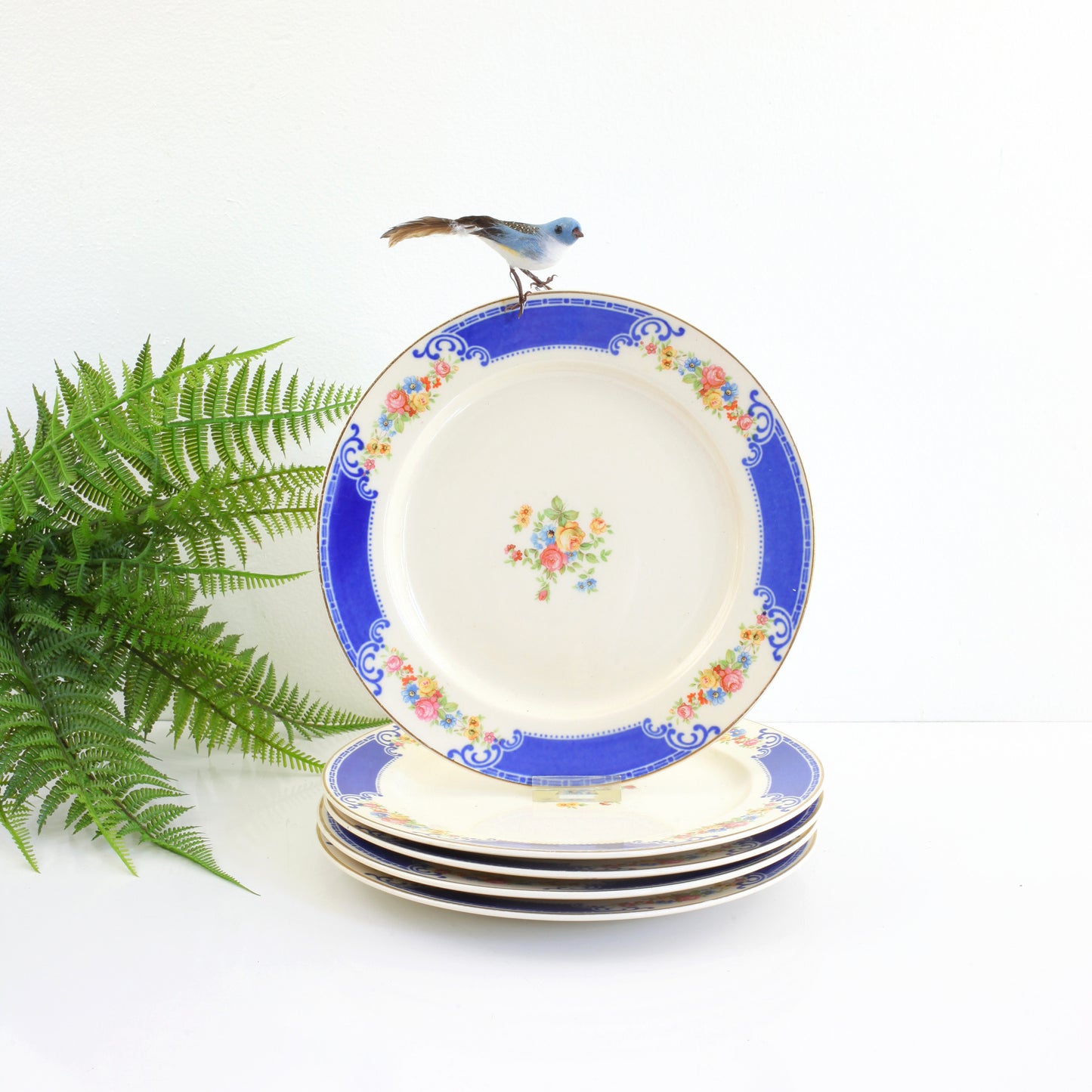 SOLD - Vintage 1930s Homer Laughlin Brittany Majestic Blue 9" Plate