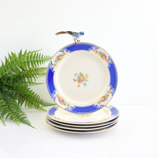 SOLD - Vintage 1930s Homer Laughlin Brittany Majestic Blue 9" Plate