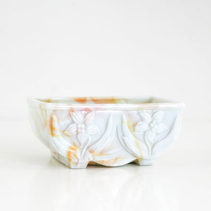 SOLD - Vintage 1940s Akro Agate Daffodil Planter